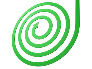 green spiral arrow business motion concept