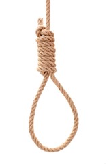 Gallows rope with knot