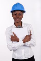 Gorgeous South African woman with a notepad