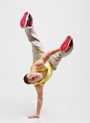 stylish and cool breakdance style dancer posing