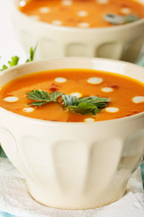 Lentil cream soup