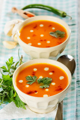Lentil cream soup