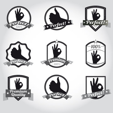 Set of vintage retro premium quality badges and labels