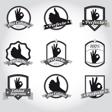 Set of vintage retro premium quality badges and labels
