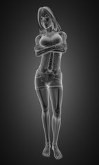standing woman radiography