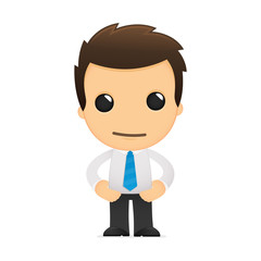 funny cartoon office worker