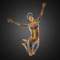 jump woman radiography