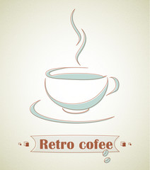 Retro coffee. illustration