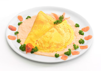 Crepe con salmone - Crepe with salmon