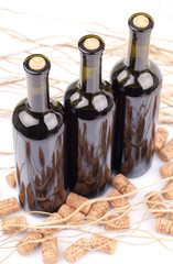 3 wine bottles