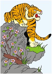 flower tiger background