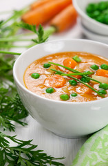 Fresh vegetable soup