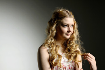 Naklejka premium Portrait of Pretty Young Girl