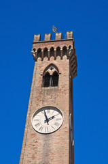 Belltower. Santarcangelo of Romagna. Emilia-Romagna. Italy.