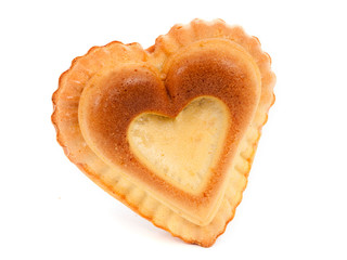 cake heart isolated