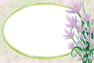 Cute spring background with pink flowers