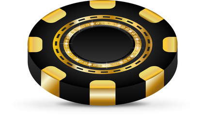 Naklejka premium Casino golden chip