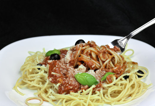 Plate with Spaghetti Bolognese