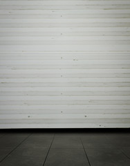 Grunge garage door with copy space