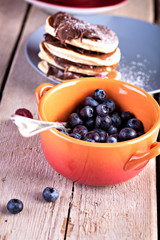 pancakes with raspberries