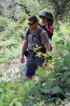 Father and Child Hiking