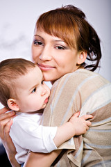 mother and daughter portrait