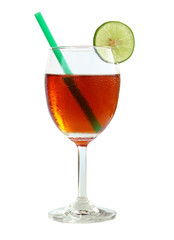 iced tea isolated on white