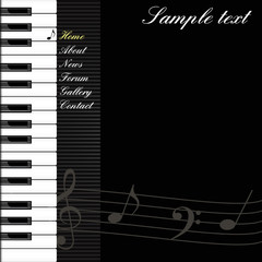 Fototapeta premium background musicale - sample web menu - website