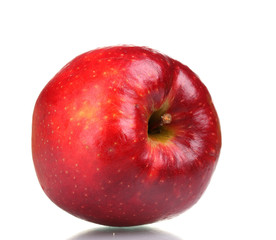 juicy red apple isolated on white