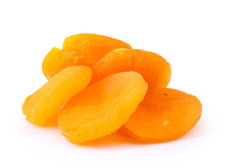 delicious dried apricots isolated on white
