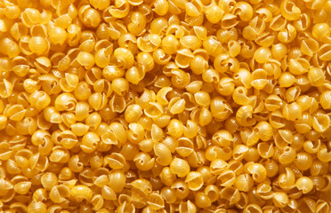 Close up shoot of raw pasta.