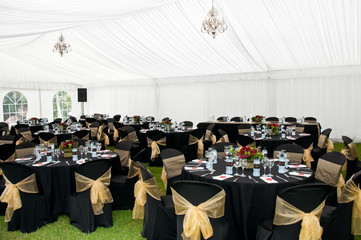 Wedding Marque in Black and gold theme