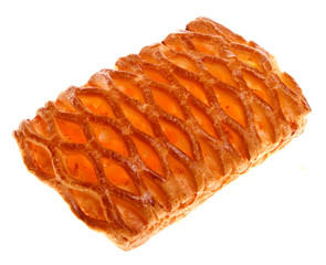 Apple pie (cake) isolated on a white background.