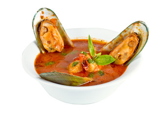 Delicious mediterranean seafood soup