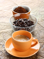 Cup of coffee with foam