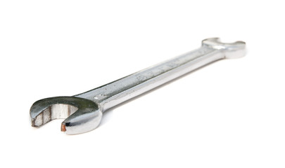 side view wrench on white