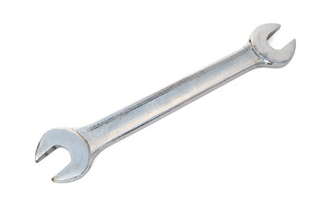 top view wrench on white