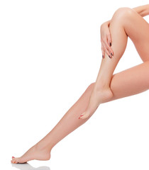 Perfect female legs after depilation procedure