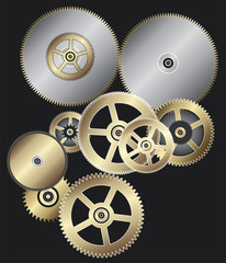 vector background of clock gears