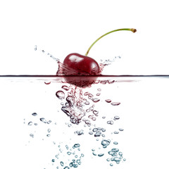 Fototapeta na wymiar cherry splash