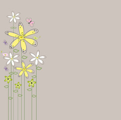 Abstract background wildflowers