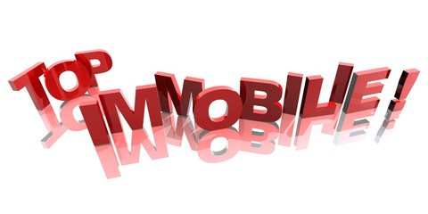 Fototapeta premium 3D Buchstaben - TOP IMMOBILIE