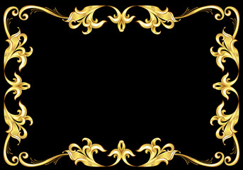 Abstract Gold Frame.