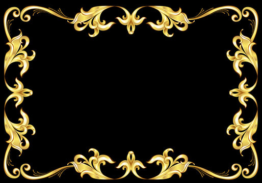Abstract Gold Frame.