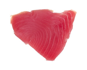 Yellowfin tuna on white background