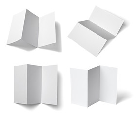 leaflet notebook textbook white blank paper template