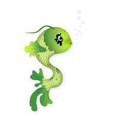 Illustration eine cute Fisch