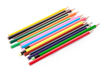 color pencils isolated on a white