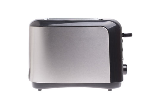 Metal toaster isolated on white