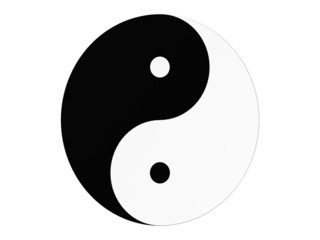 Classic Black and White Yin Yang